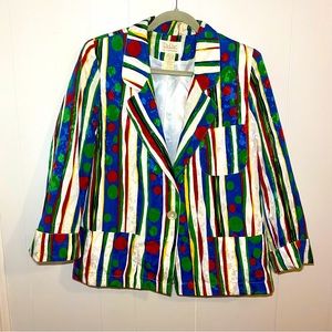 VTG Sz 12 Da-Rue Suit Top w/ Padded Shoulders